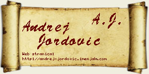 Andrej Jordović vizit kartica